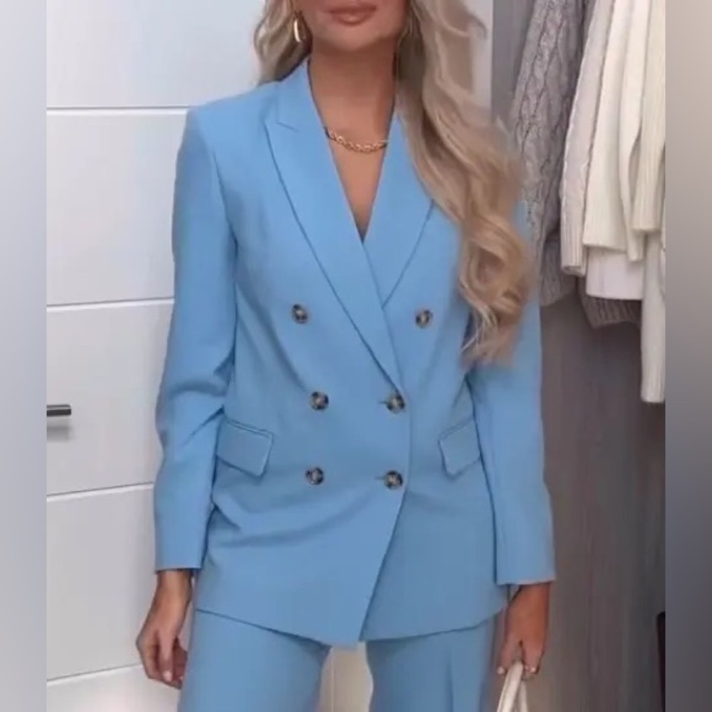 ZARA WOMAN TAILORED DOUBLE BREASTED BLAZER